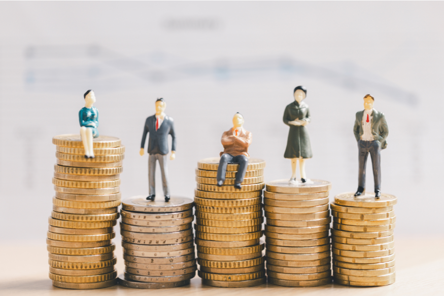 Miniatures on top of the coins